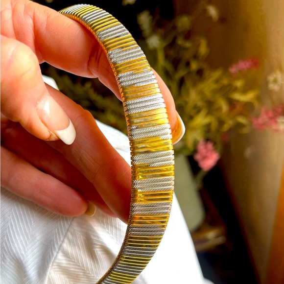 Vintage Act II two tone gold choker - Picture 2 of 4